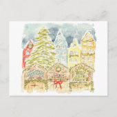 Duitse kerstmarkt - Waterverf reizen Uitnodiging Briefkaart (Voorkant)