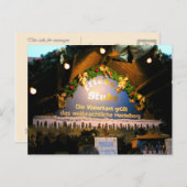 Duitse Kerstmis, de Feestelijke markt van Kerstmis Feestdagenkaart (Voorkant / Achterkant)