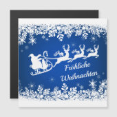 Duitse Kerstmis, Kerstman, rendiermagnetische kaar (Voorkant / Achterkant)