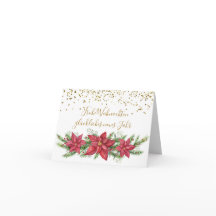 Duitse Kerstmis, Poinsettia, den, gouden confetti