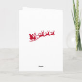 Duitse Kerstmis - Snowflakes, kerstman, rendier Feestdagen Kaart (Achterkant)