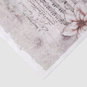 Duitse kerstmuziek, Vintage met Poinsettias Tissuepapier (Detail)