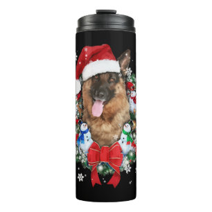 Duitse kerstsiergeschenk Shepherd Thermosbeker