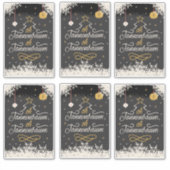 Duitse kerstvakantie wenskaart sticker (Voorkant)