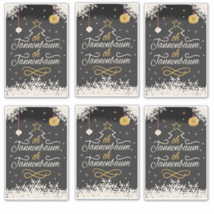Duitse kerstvakantie wenskaart sticker