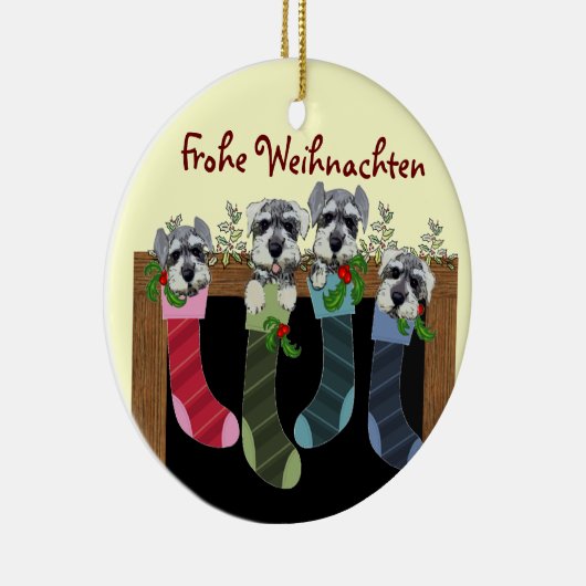 Duitse kerstversiering keramisch ornament (Rechts)