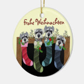 Duitse kerstversiering keramisch ornament (Links)