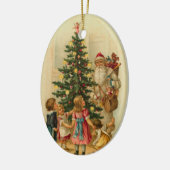 Duitse kerstversiering keramisch ornament (Links)