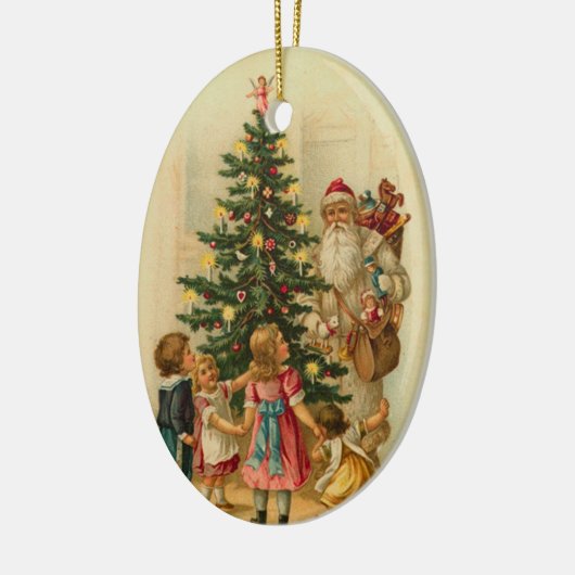 Duitse kerstversiering keramisch ornament (Links)