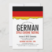 Duitse keuken | Party Flag Witte Uitnodiging (Voorkant)