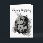 Duitse klassieke de muziekVerjaardag van Beethoven Kaart<br><div class="desc">De gelukkige Duitse Componist van de Verjaardag, Pianist van klassieke muziek. Gift van Kerstmis van Beethoven van de musicus de Grote voor de musicus, de zanger, de liedschrijver, het bandlid of de leraar</div>