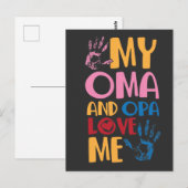 Duitse kleindochter Oma en Opa Love Me Briefkaart (Voorkant / Achterkant)