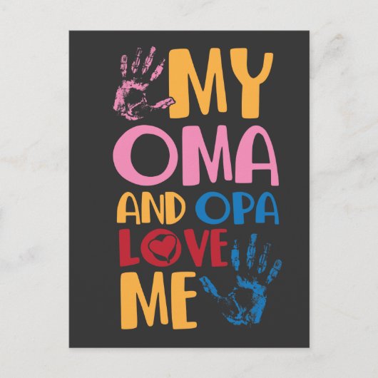 Duitse kleindochter Oma en Opa Love Me Briefkaart (Voorkant)