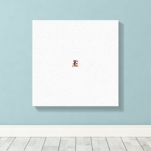 Duitse Koe Mischief Canvas Afdruk (Insitu (Houten vloer))