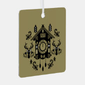 Duitse koekoekoeksklok Kerstmis Metalen Ornament (Voorkant Rechts)