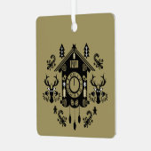 Duitse koekoekoeksklok Kerstmis Metalen Ornament (Voorkant links)