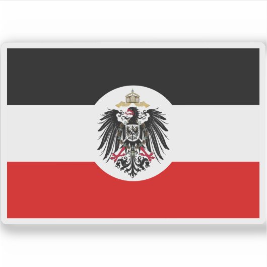 Duitse koloniale rijk (Reichskoloniale vlag) Sticker (Voorkant)