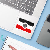 Duitse koloniale rijk (Reichskoloniale vlag) Sticker (Laptop met iPhone)