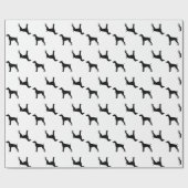 Duitse kortehardehond Silhouette Cadeaupapier (Vlak)