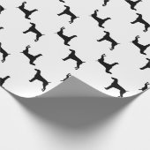 Duitse kortehardehond Silhouette Cadeaupapier (Hoek)