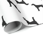 Duitse kortehardehond Silhouette Cadeaupapier (Rol Hoek)