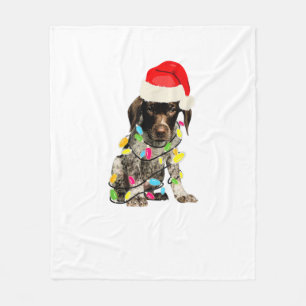 Duitse Korthaar Pointer Christmas Design Fleece Deken