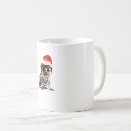 Duitse Korthaar Pointer Christmas Design Koffiemok (Voorkant rechts)