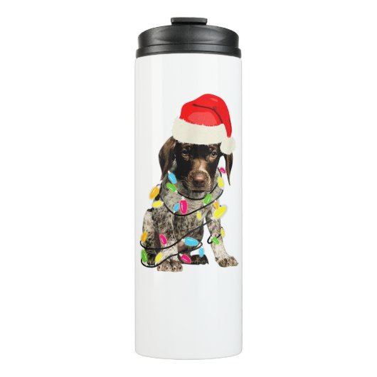 Duitse Korthaar Pointer Christmas Design Thermosbeker (Voorkant)