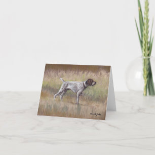Duitse Korthaar Pointer Dog Art Note Kaart