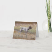 Duitse Korthaar Pointer Dog Art Note Kaart (Voorkant)