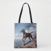 Duitse Korthaar Pointer Elegante Schouder Canvas t Tote Bag (Voorkant)