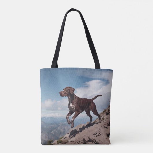 Duitse Korthaar Pointer Elegante Schouder Canvas t Tote Bag (Achterkant)