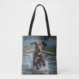 Duitse Korthaar Pointer Elegante Schouder Canvas t Tote Bag