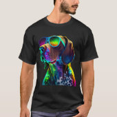 Duitse Korthaar Pointer Grappige GSP Pap Mam T-shirt (Voorkant)