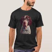 Duitse Korthaar Pointer GSP Mom DAD 1 T-shirt (Voorkant)