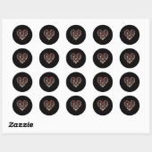 Duitse Korthaar Pointer Hart Valentijn Vrouwen Ronde Sticker (Vel)