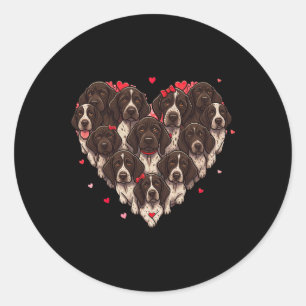Duitse Korthaar Pointer Hart Valentijn Vrouwen  Ronde Sticker