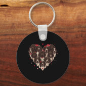 Duitse Korthaar Pointer Hart Valentijn Vrouwen Sleutelhanger (Voorkant)
