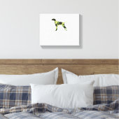 Duitse Korthaar Pointer _ Hond Camouflage Silhouet Canvas Afdruk (Insitu (Slaapkamer))