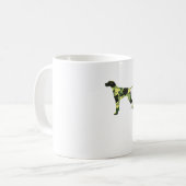 Duitse Korthaar Pointer _ Hond Camouflage Silhouet Koffiemok (Voorkant links)