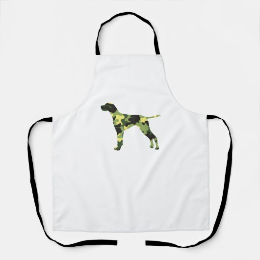 Duitse Korthaar Pointer _ Hond Camouflage Silhouet Schort (Voorkant)