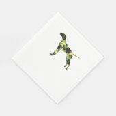 Duitse Korthaar Pointer _ Hond Camouflage Silhouet Servet (Hoek)