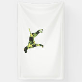 Duitse Korthaar Pointer _ Hond Camouflage Silhouet Spandoek (Verticaal)