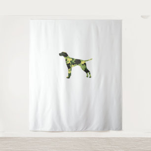 Duitse Korthaar Pointer _ Hond Camouflage Silhouet Wandkleed