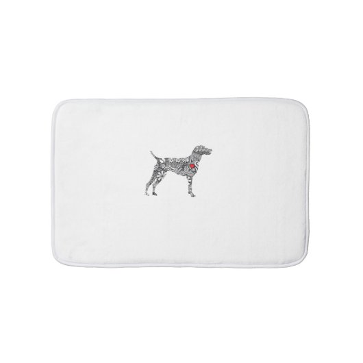 Duitse Korthaar Pointer I GSP Dog Mom I Love Hear Badmat (Voorkant)