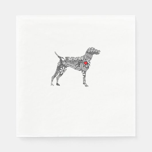 Duitse Korthaar Pointer I GSP Dog Mom I Love Hear Servet (Voorkant)