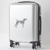 Duitse Korthaar Pointer I GSP Dog Mom I Love Hear Sticker (Koffer)