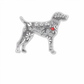 Duitse Korthaar Pointer I GSP Dog Mom I Love Hear Sticker (Voorkant)