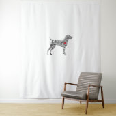 Duitse Korthaar Pointer I GSP Dog Mom I Love Hear Wandkleed (In situ)