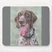 Duitse Korthaar pointer mousepad Muismat (Voorkant)